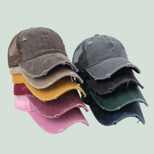 Solid Color Distressed Perforated Washed Bold Pop Art Snapback